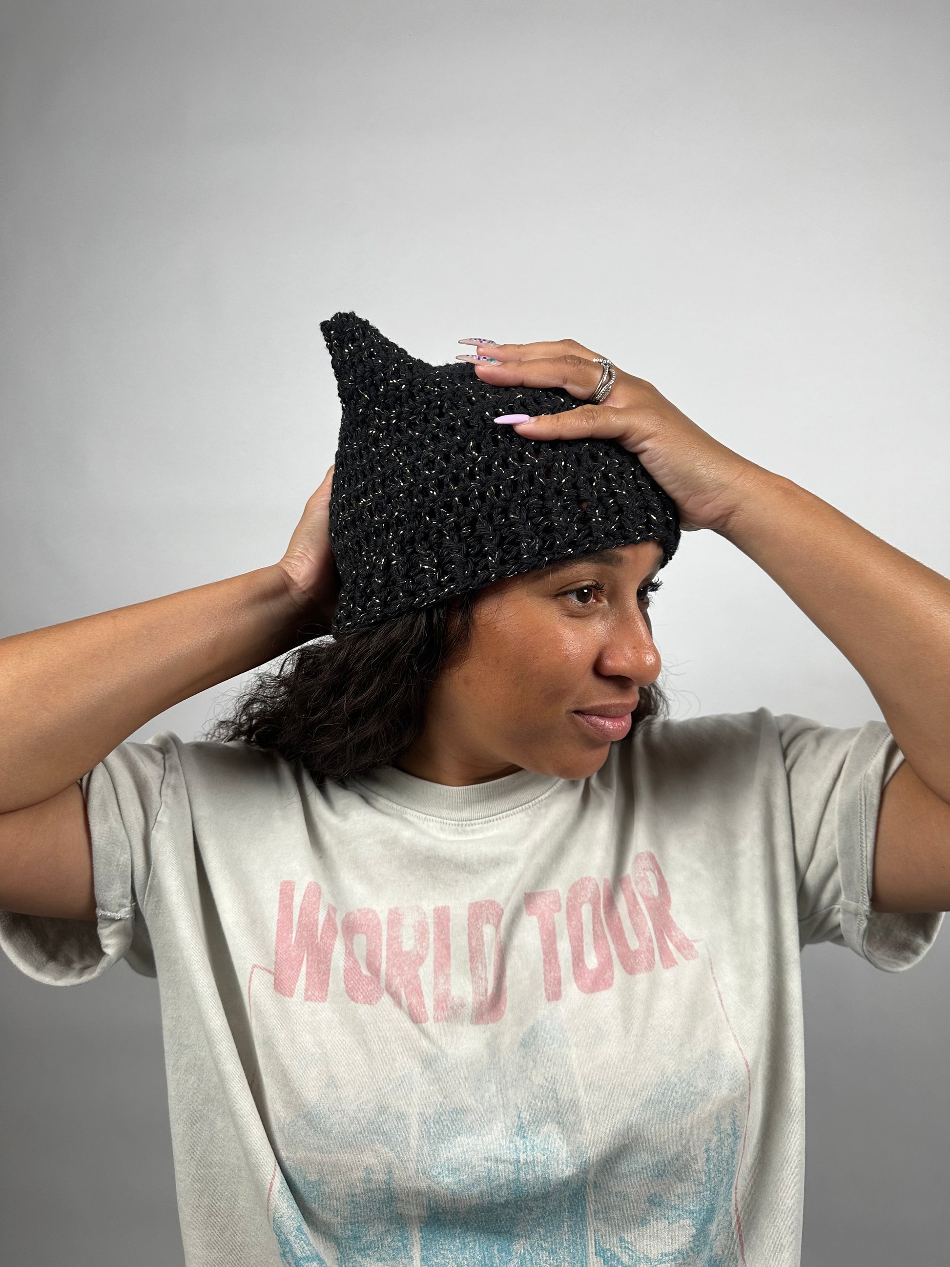 Midnight Cat-Ear Beanie