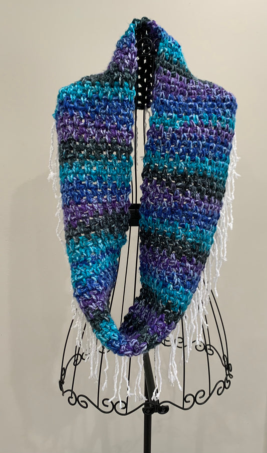 Snow Capped Multi-Color Infinity Scarf