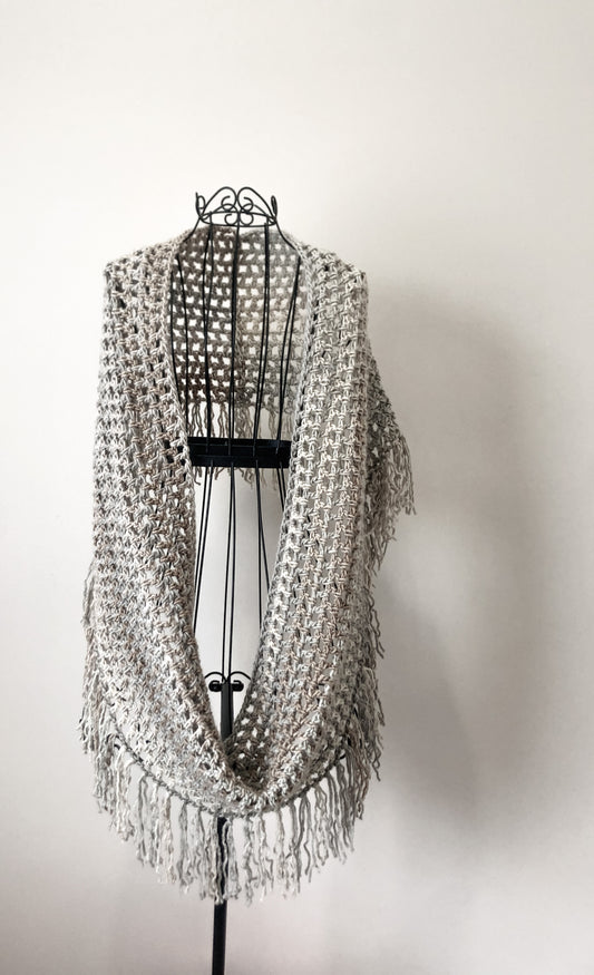 Heaven on Earth Infinity Scarf with Fringe