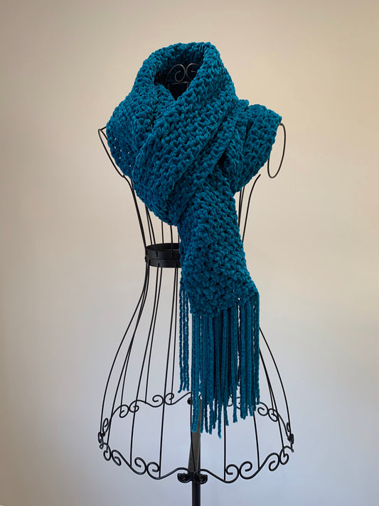 Luxe Teal Extra Long Scarf