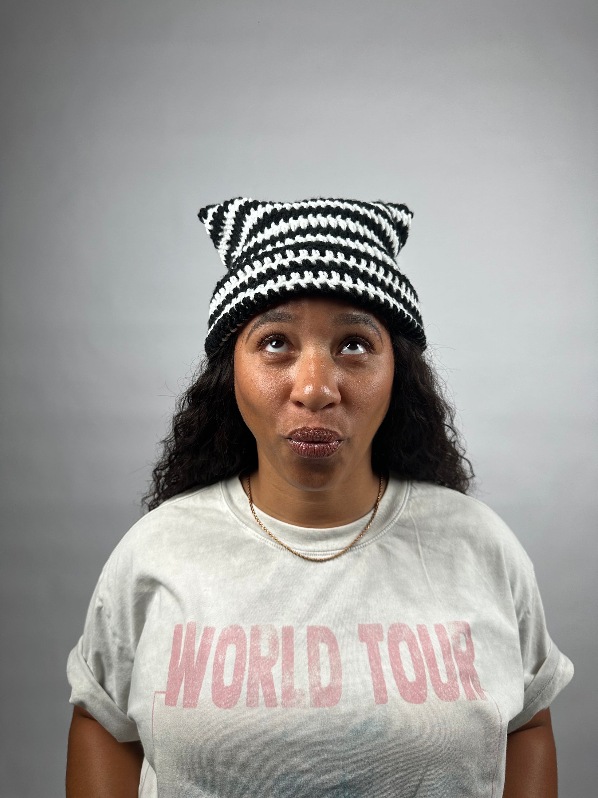 Striped Cat-Ear Beanie