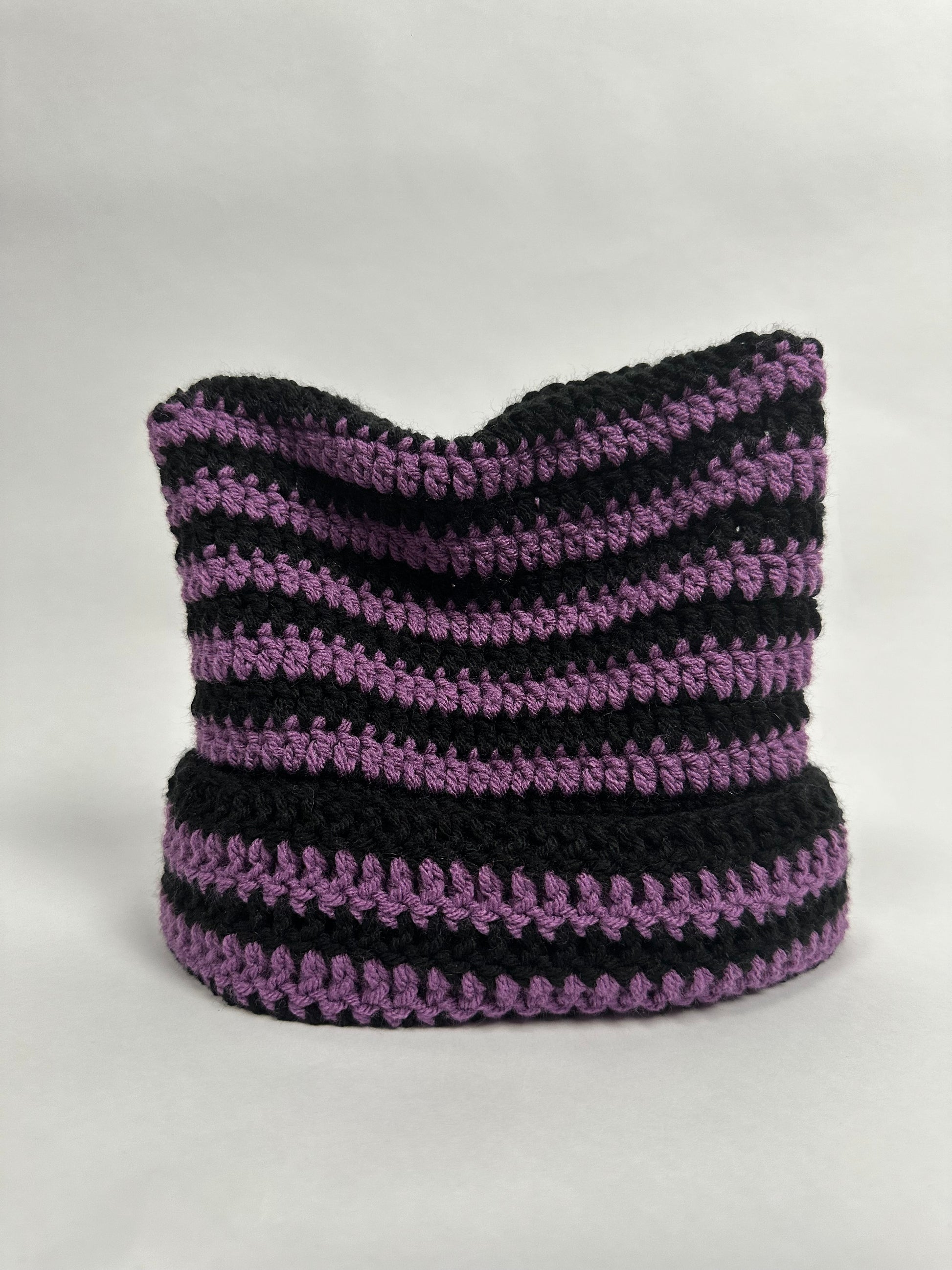 Striped Cat-Ear Beanie