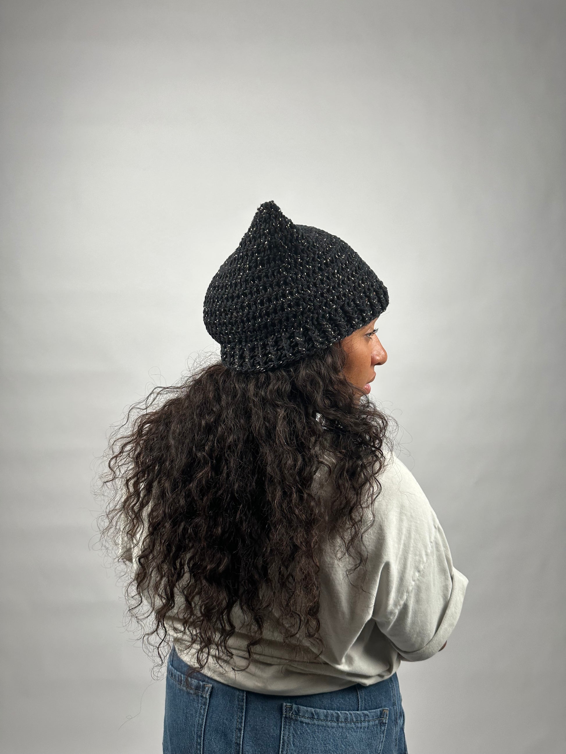 Midnight Cat-Ear Beanie