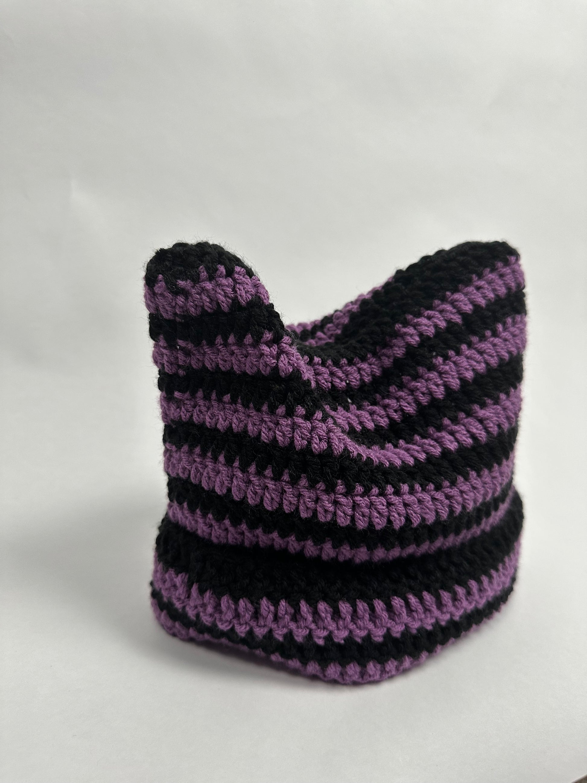 Striped Cat-Ear Beanie