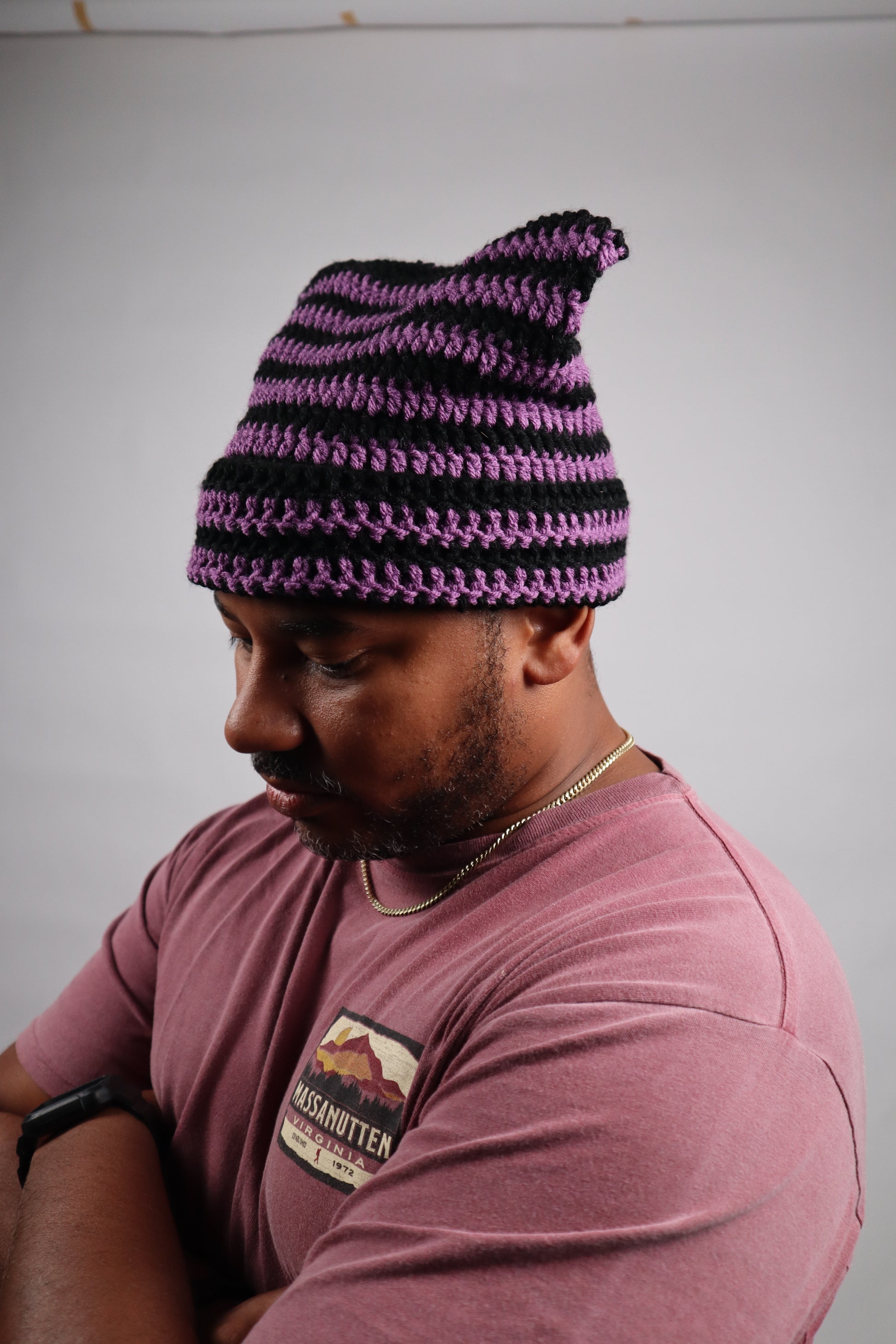 Striped Cat-Ear Beanie