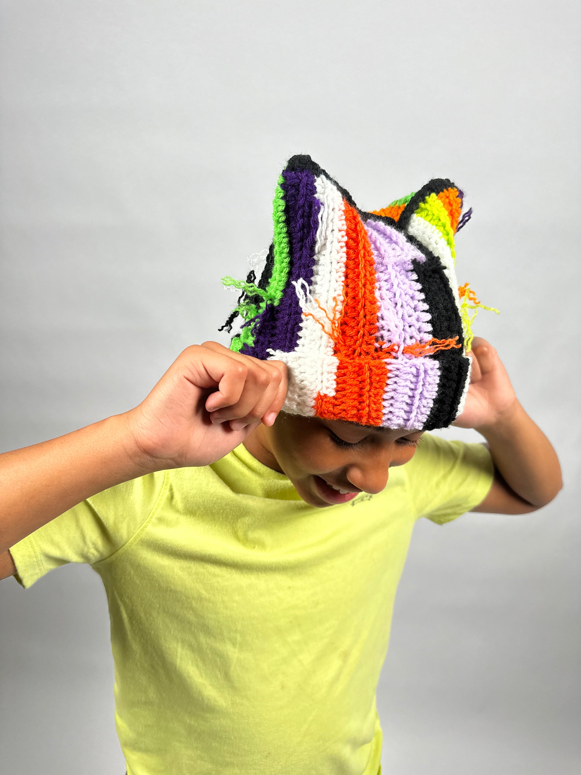 Scrappy Cat-Ear Halloween Beanie