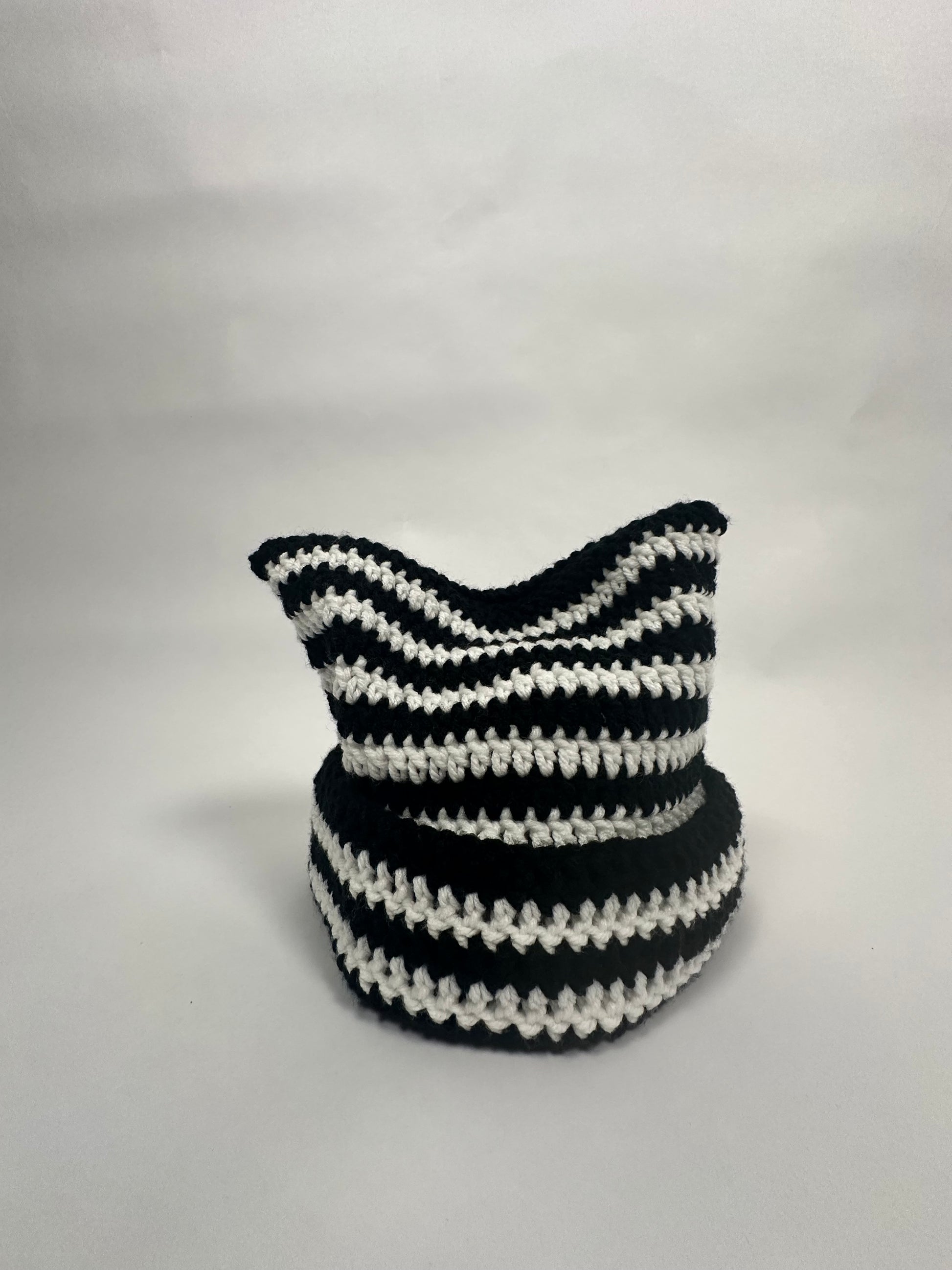 Striped Cat-Ear Beanie