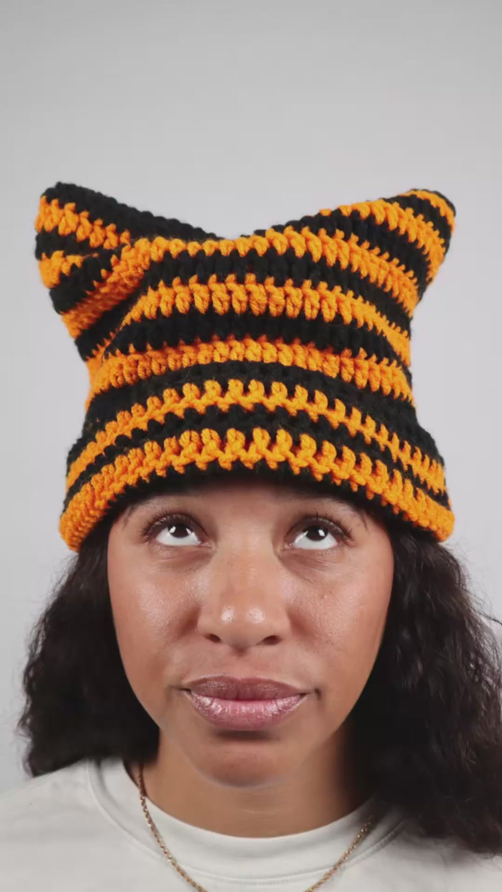 Striped Cat-Ear Beanie