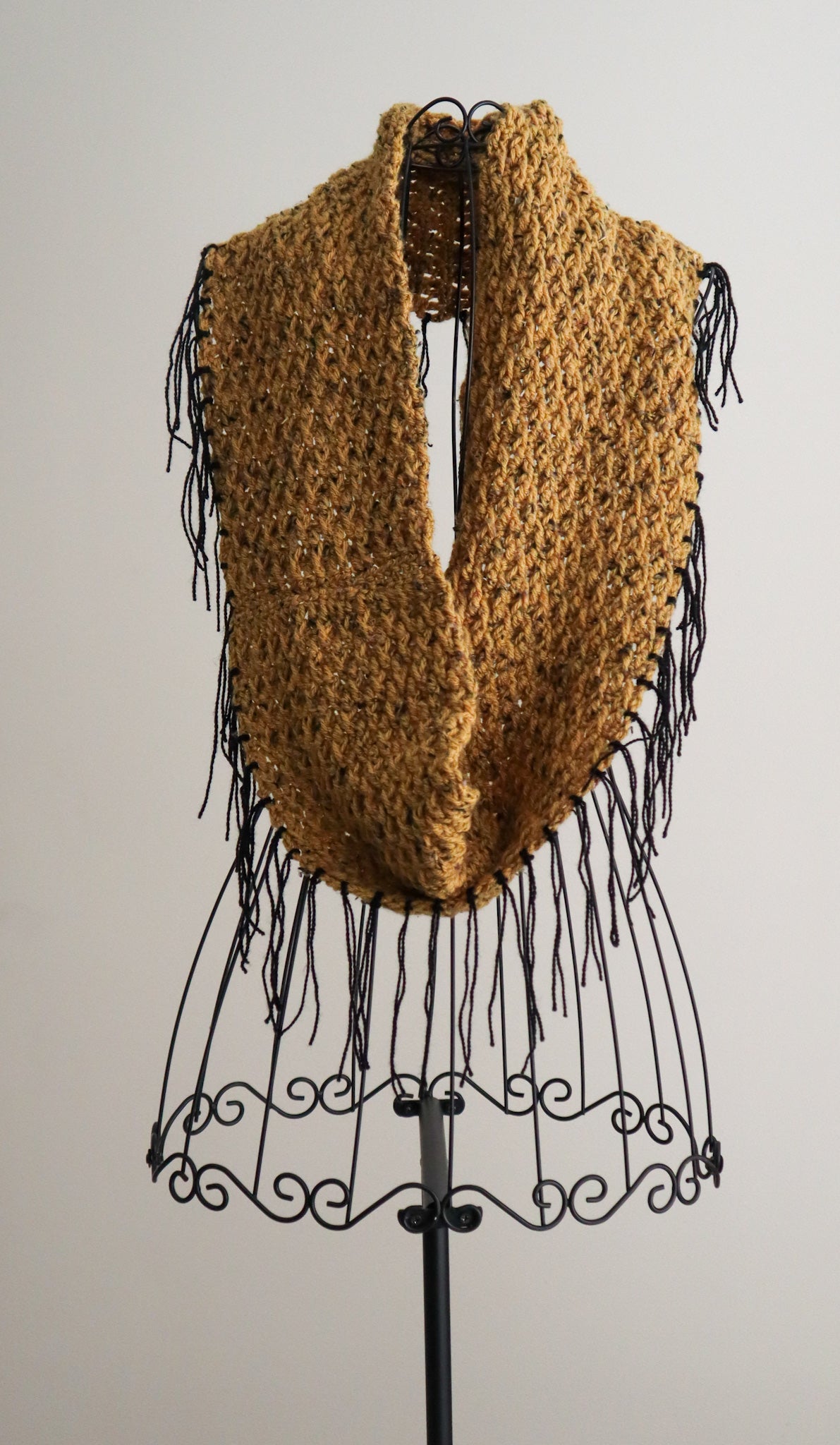 Yellow Scarf with Fringes