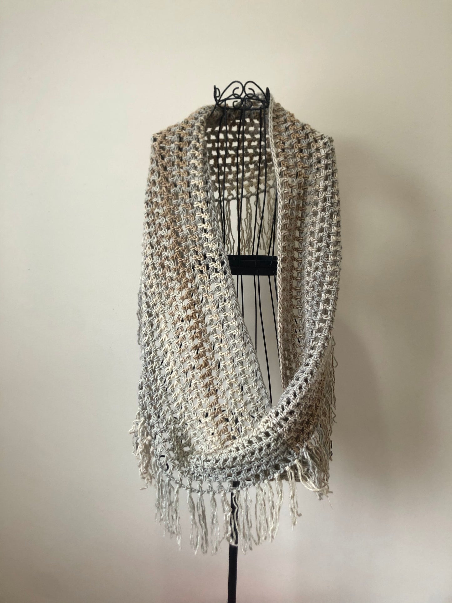 Heaven on Earth Infinity Scarf with Fringe