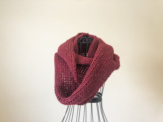 Warm Red Infinity Scarf