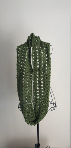 Green Leaves Infinity Scarf